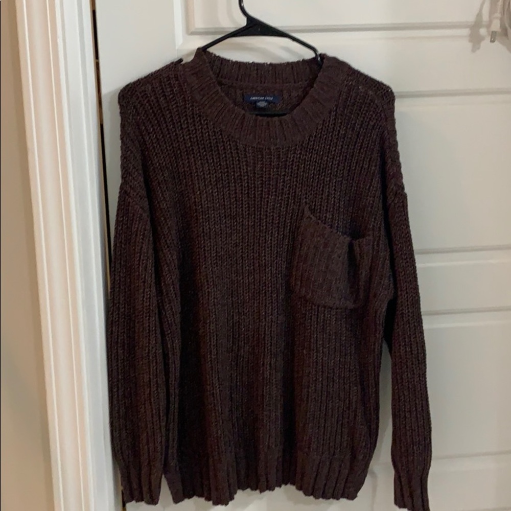 Rust sweater with pocket
